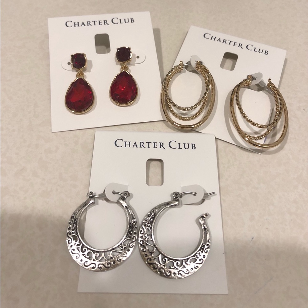 Charter Club Earring Deal all 3 for $40 - Picture 2 of 6